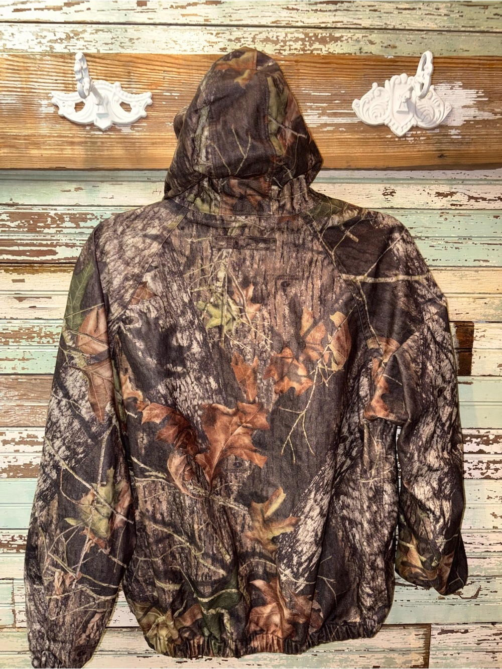 Kids Hooded Camo Jacket - Realtree-Style Brown/Green - Picture 1 of 5
